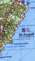 carte ign centre sur Saint-Aygulf